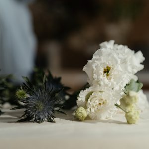 Vibrant Orchid & Magnolia Centerpiece