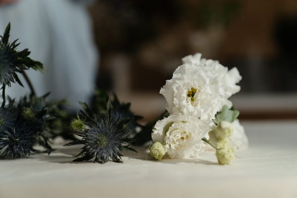 Vibrant Orchid & Magnolia Centerpiece